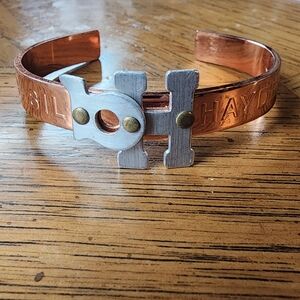 Vintage Basil Hayden Bourbon distillery copper bracelet drink smart jewelry